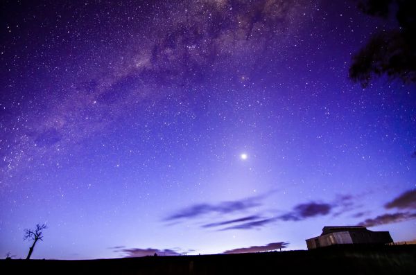 風景, 自然, 光, 空, 夜, 星