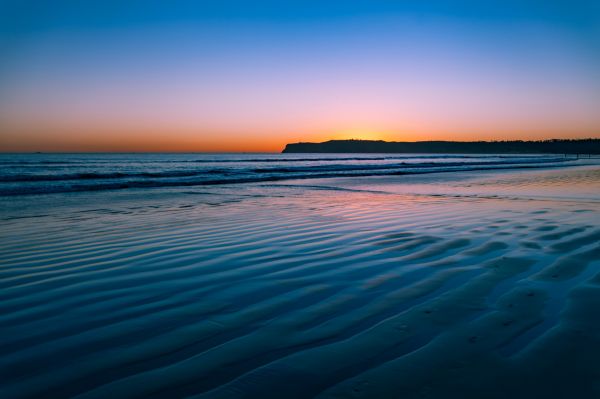 ciel, horizon, plan d'eau, mer, bleu, eau