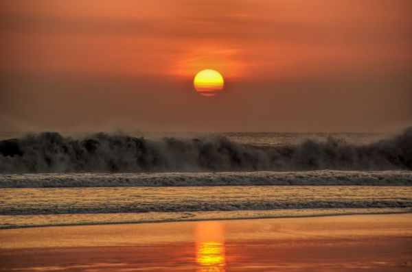 strand,tenger,tengerpart,víz,óceán,horizont