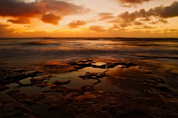 Strand, landskap, hav, kyst, natur, sand