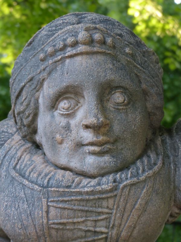 stone, monument, statue, globe, view, face