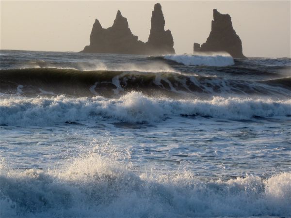 пляж, море, берег, воды, песок, камень