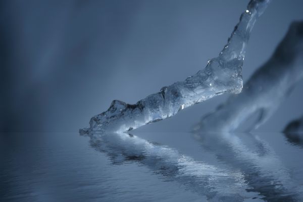 雪, コールド, 冬, 霜, 雲, 波