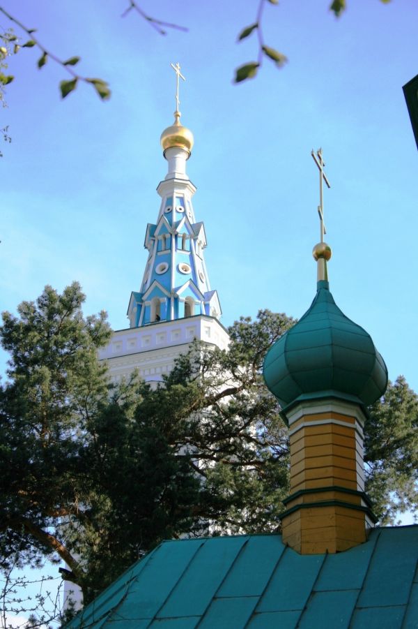 branco, construção, torre, religião, Marco, azul