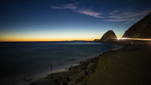 Strand, Meer, Küste, Rock, Ozean, Horizont