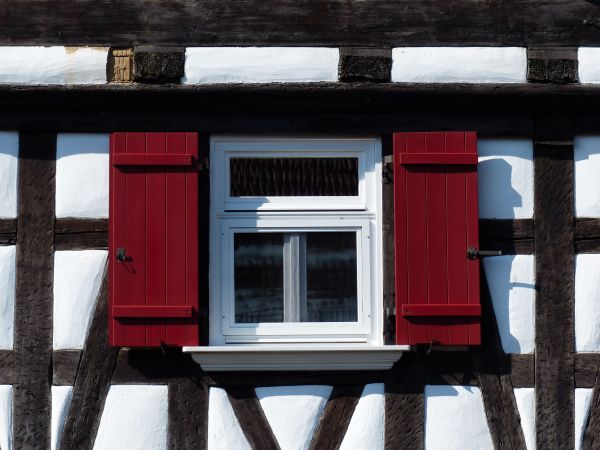 arquitectura, madera, blanco, casa, ventana, señorío