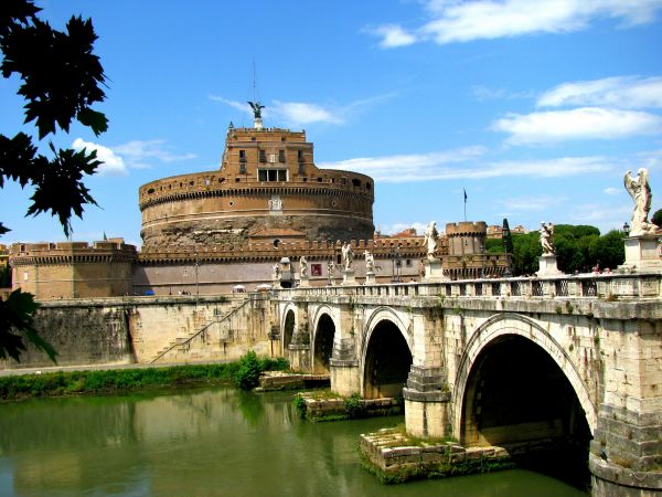 paesaggio, architettura, antico, costruzione, acqua, ponte