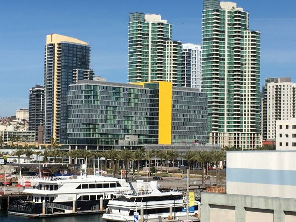 panorama, agua, doca, arquitetura, Horizonte, construção