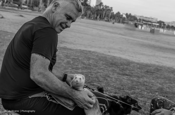 beach,outdoor,man,person,black and white,people