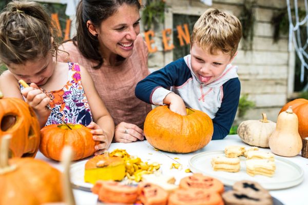 persone, zucca, Dolcetto o scherzetto, calabaza, arancia, cibo locale