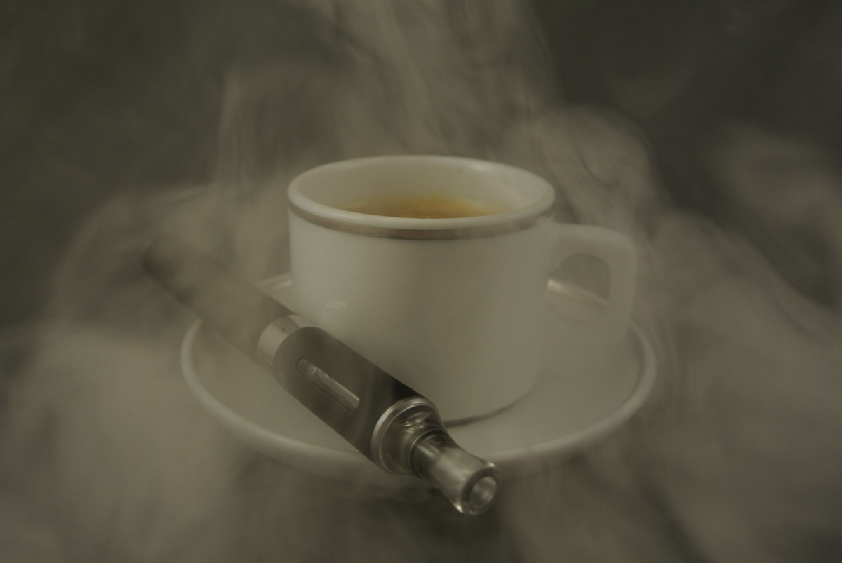 kaffe, vit, ånga, kopp, dryck, espresso, belysning, kaffekopp, närbild, makrofotografering, e cigarett, stilleben fotografi, drinkware