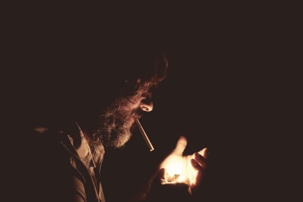 man,light,night,smoking,dark,male