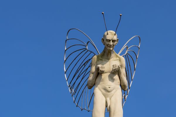 vleugel,hemel,monument,standbeeld,blauw,beeldhouwwerk