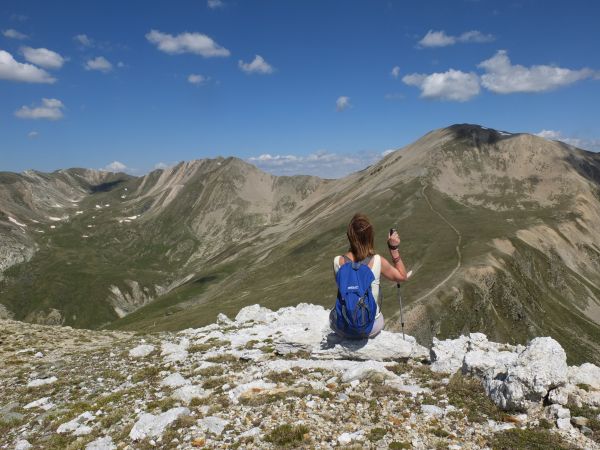 landschap, natuur, wildernis, wandelen, persoon, berg-