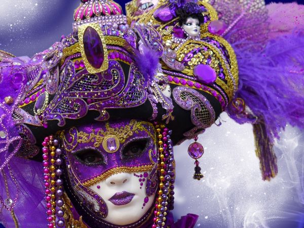 karneval,Venezia,festival,maske,illustrasjon,begivenhet