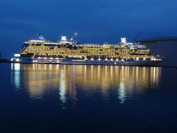 sea, ocean, horizon, dock, night, pier