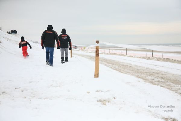 strand, hav, sand, snö, frankrike, vinter-