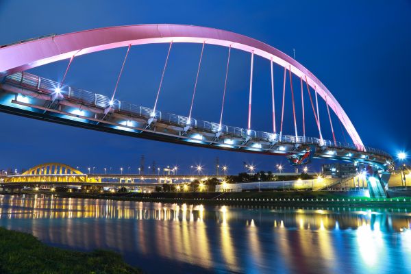 architettura,struttura,ponte,fiume,notte,paesaggio urbano