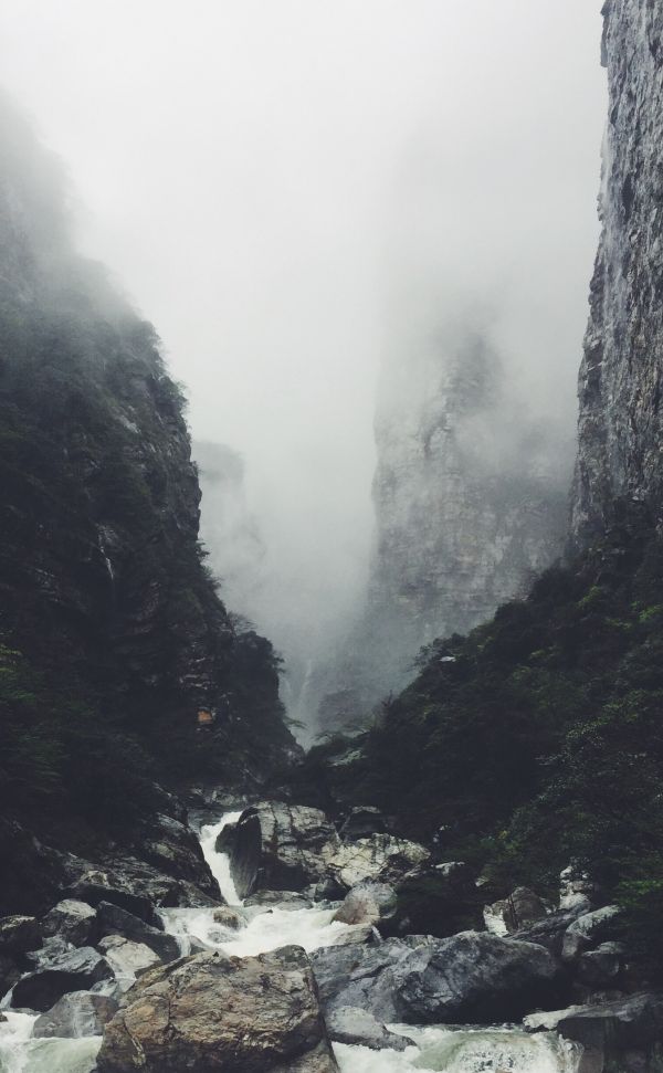 natura,roccia,cascata,montagna,la neve,acqua