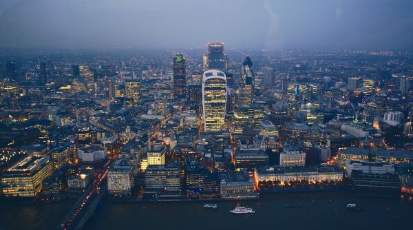 水, 地平線, 建築, スカイライン, 夜, ブリッジ