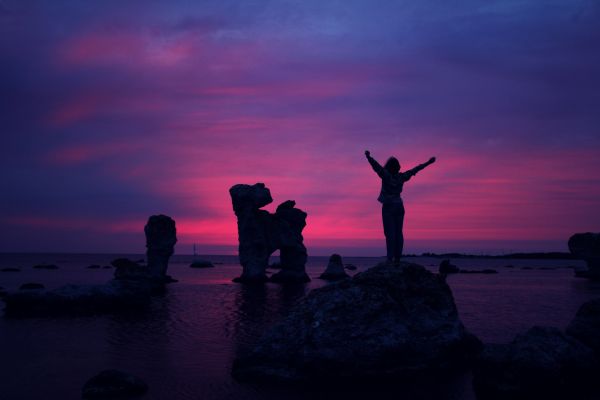 horizon,man,beach,sea,coast,ocean