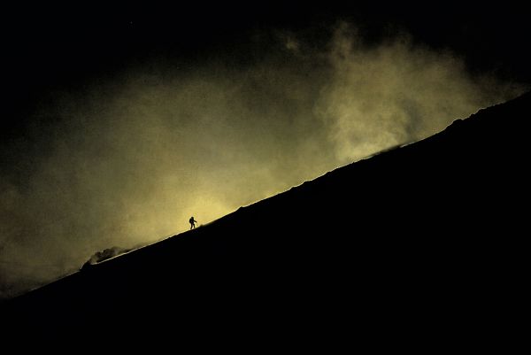 en marchant, neige, hiver, nuage, ciel, lumière