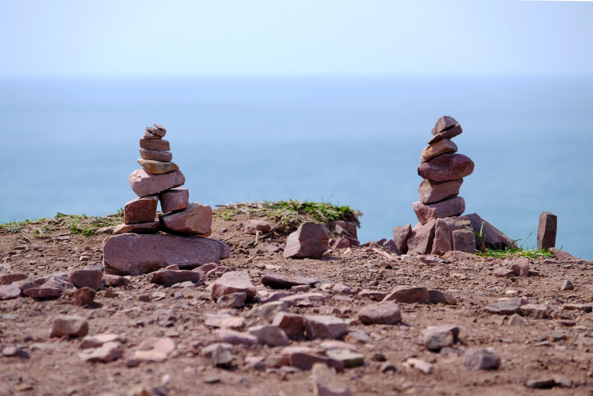 landskap, hav, kyst, sand, stein, monument, ferie, reise, klippe, seaside, Frankrike, terreng, materiale, geologi, tinning, ruiner, pierre, roche, kappe, brittany, antikkens historie, naturlige omgivelser