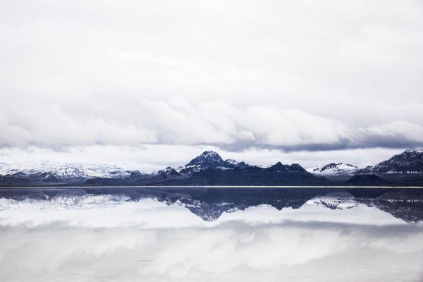 пейзаж,море,планина,сняг,зима,хоризонт