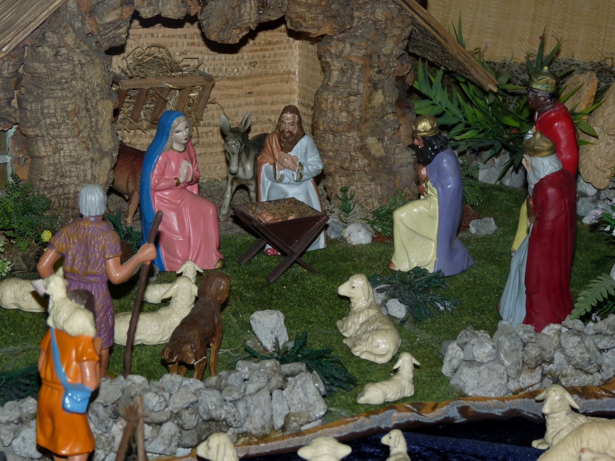 religión, cristiano, Navidad, decoración, Biblia, adviento, Decoración navideña, papá Noel, puesto, Maria, Jesús, cuna, rendir culto, pesebre, Reyes, edades medias, Nochebuena, Santon, Escena de Navidad, Figuras de cuna de navidad, Pastores