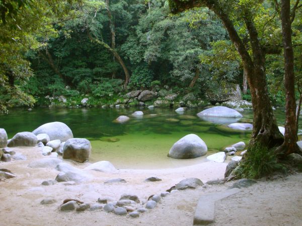 水,自然,岩,風景,森林,屋外