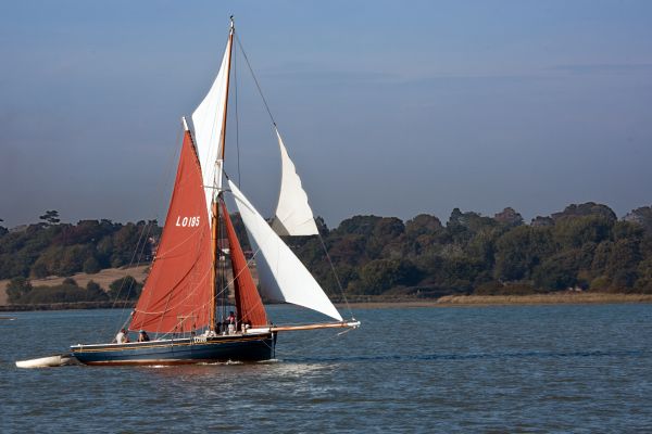 mar, barco, viento, enviar, blanco, rojo