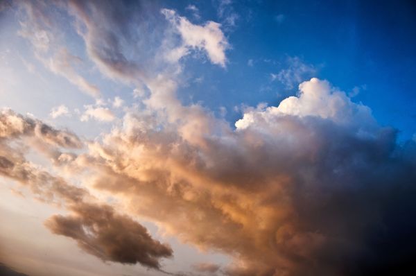 natura, orizzonte, leggero, nube, cielo, luce del sole