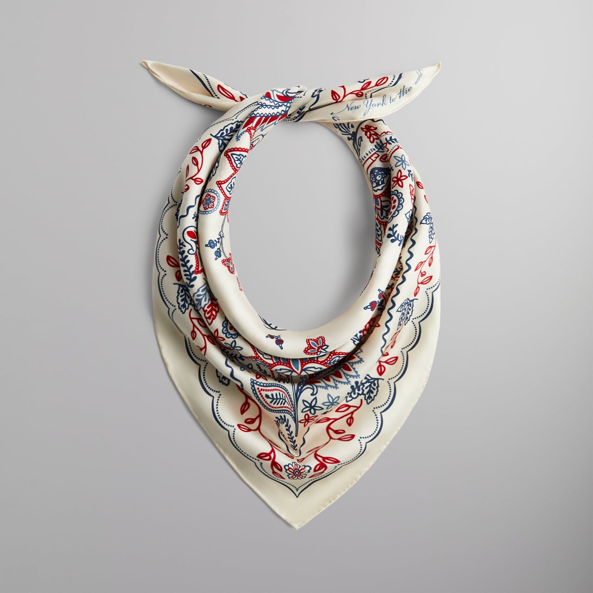 Kith Paisley Bandana Silk Scarf - Sandrift