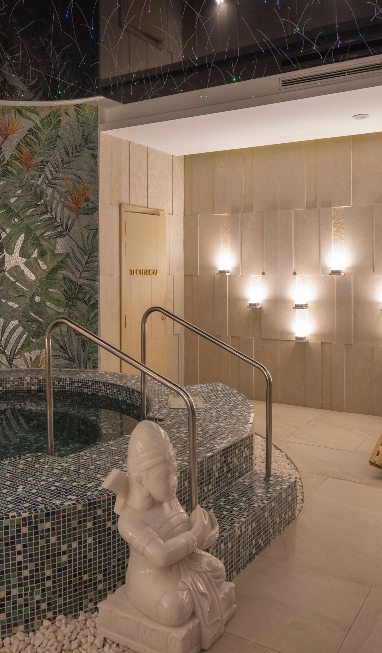 Soothe your senses at the spa’s Jacuzzi bath.