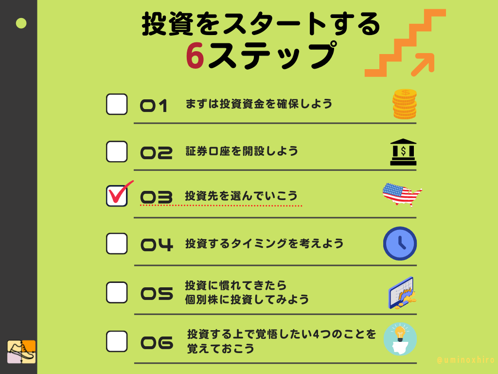 投資先を選んでいこう