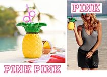 【US限定】 PINK★Cuteなパイナップル ボトル ストロー付き★