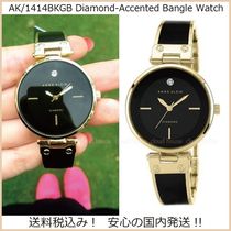 送料&税込【Anne Klein】AK/1414BKGB Black&Gold 34mm☆国内発送