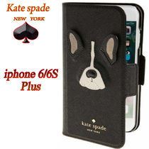 特価 kate spade フレンチブルドッグ iPhone 6Plus レザー手帳