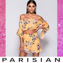 UK発★Parisian★フラワープリントオフショルツーピースセット