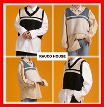 人気☆【RAUCO HOUSE】☆RD Raf Crop Knit Vest☆ベスト☆2色☆