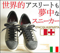 【D'acquasparta】異素材ミックス メタリック 厚底 スニーカー