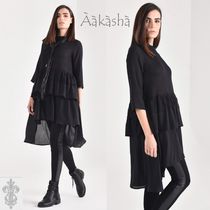 日本未入荷【Aakasha アシンメトリー フリルヘムチュニック】