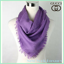 GUCCI★グッチ★素敵！Lilac Guccissima Wool/Silk Square Scarf