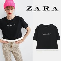 ZARA★セール！パール付きバイカラーTシャツ Sサイズ1点！