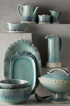 Anthropologie 食器（皿） 最安値保証*関税送料込【Anthro】Old Havana Bread Plate 4枚SET(8)