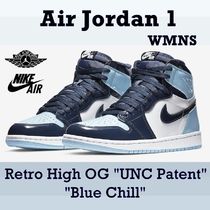 NIKE Air Jordan 1 Retro High UNC Patent WMNS BLUE CHILL 2019