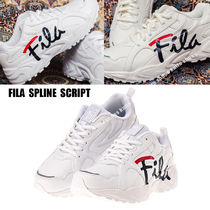 FILA★SPLINE SCRIPT★ロゴ★ダッドスニーカー★厚底★兼用★2色