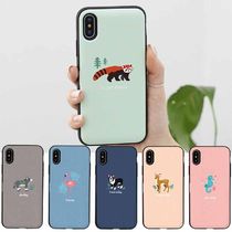 Lovely Mini Animals★動物ミラー付きカード収納型スマホケース