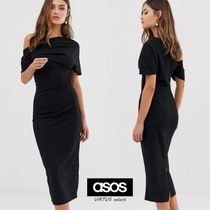 【関税･送料込】ASOS◇プリーツ ショルダー ペンシル ドレス