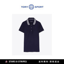 日本未販売TORY SPORTパフォーマンスピケプリーツカラーポロNavy